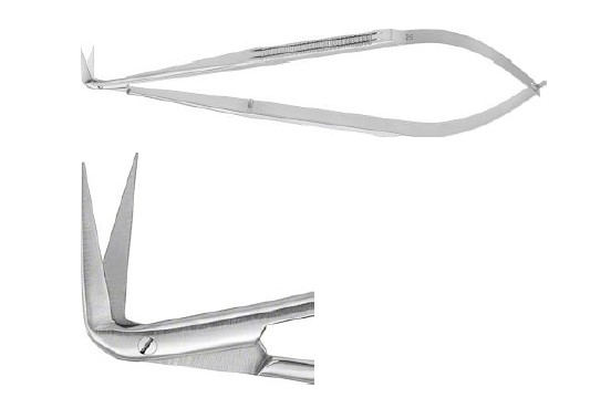 Мікроножиці покращені 90° загнуті. 165 мм